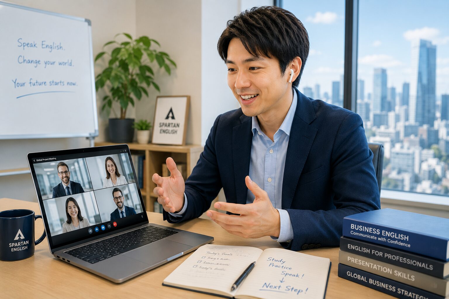 英語を使って自信を持って仕事をするビジネスパーソン