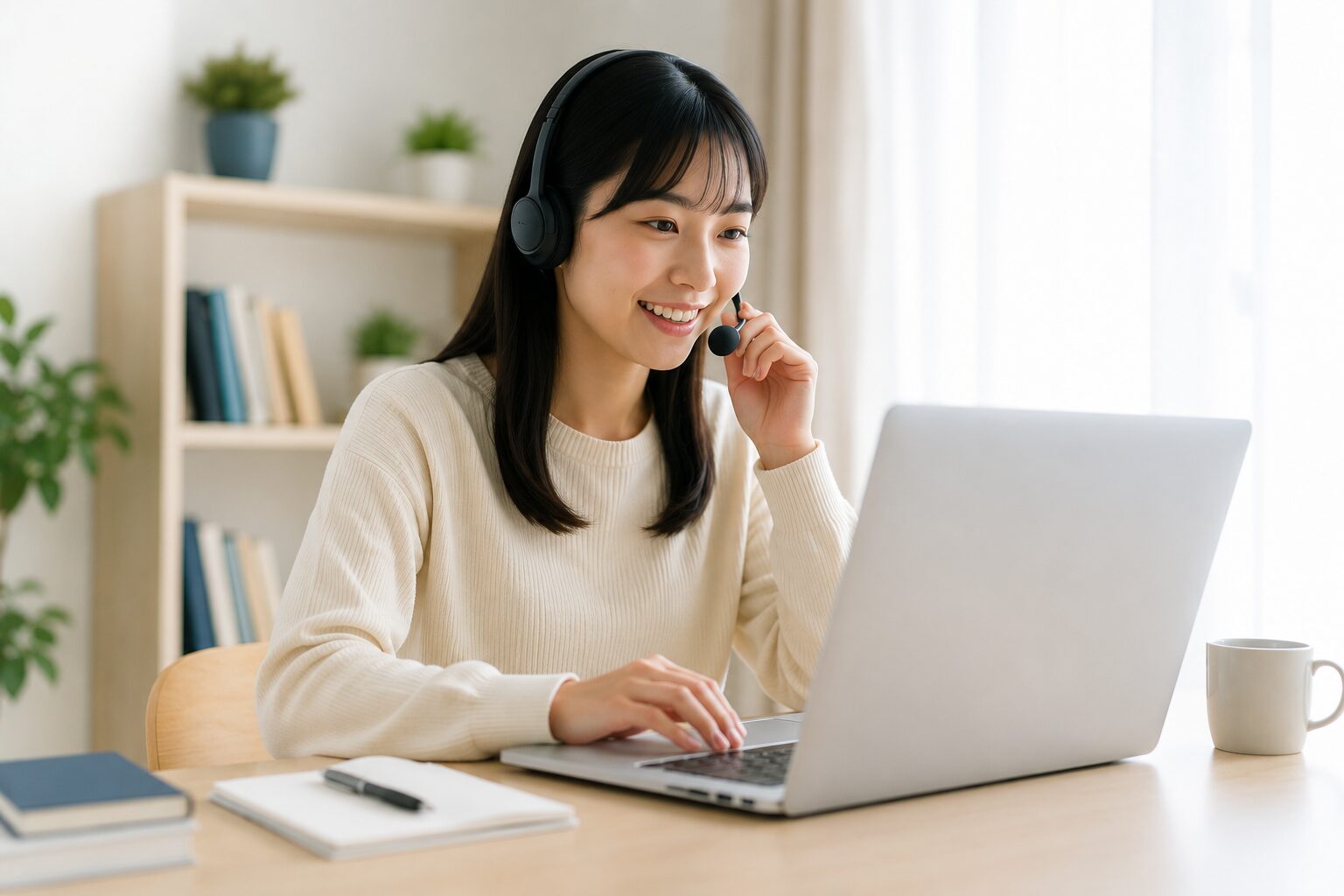 オンライン授業を受講する社会人