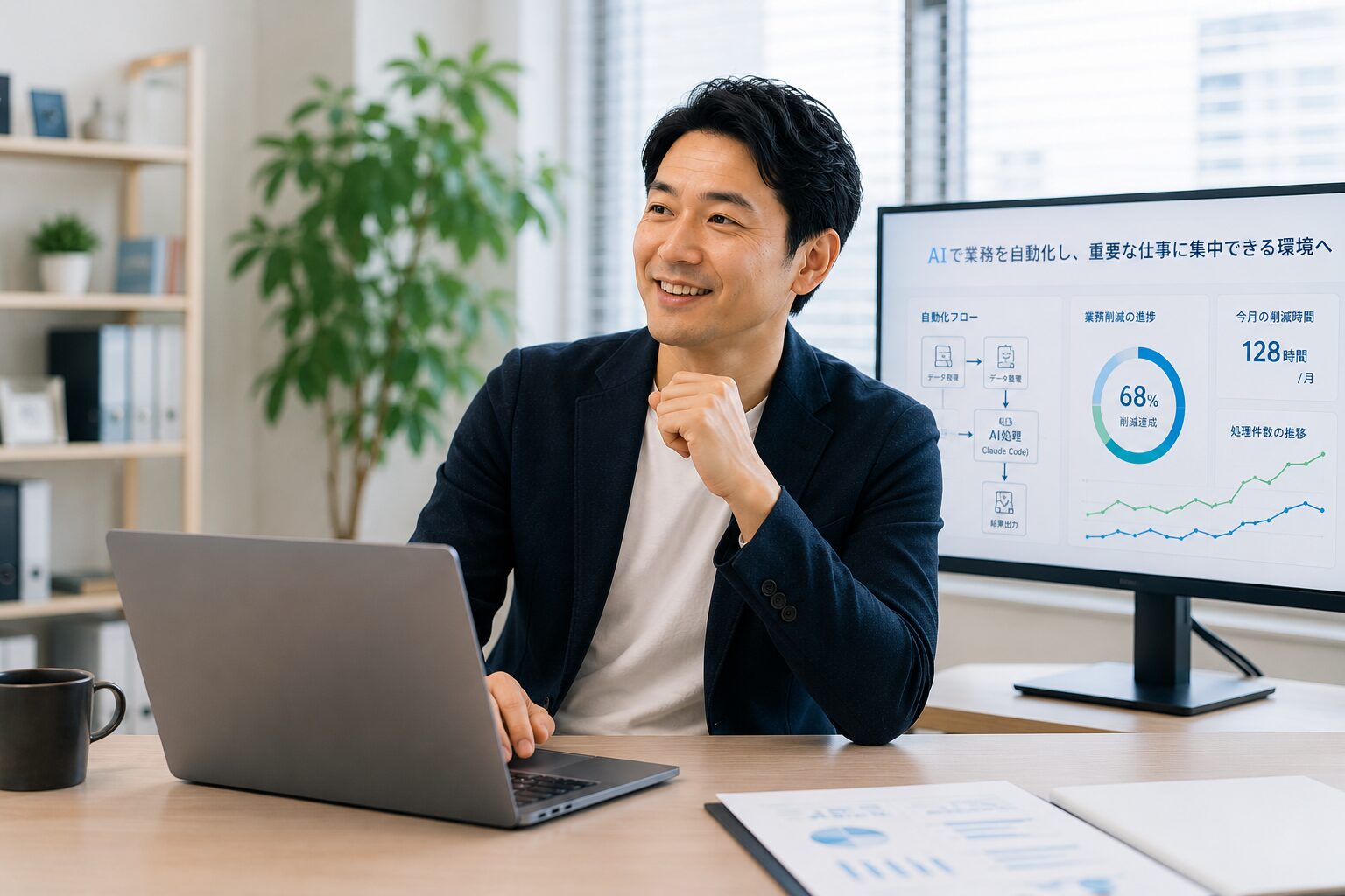 AI活用で業務改善が進み前向きに働く経営者