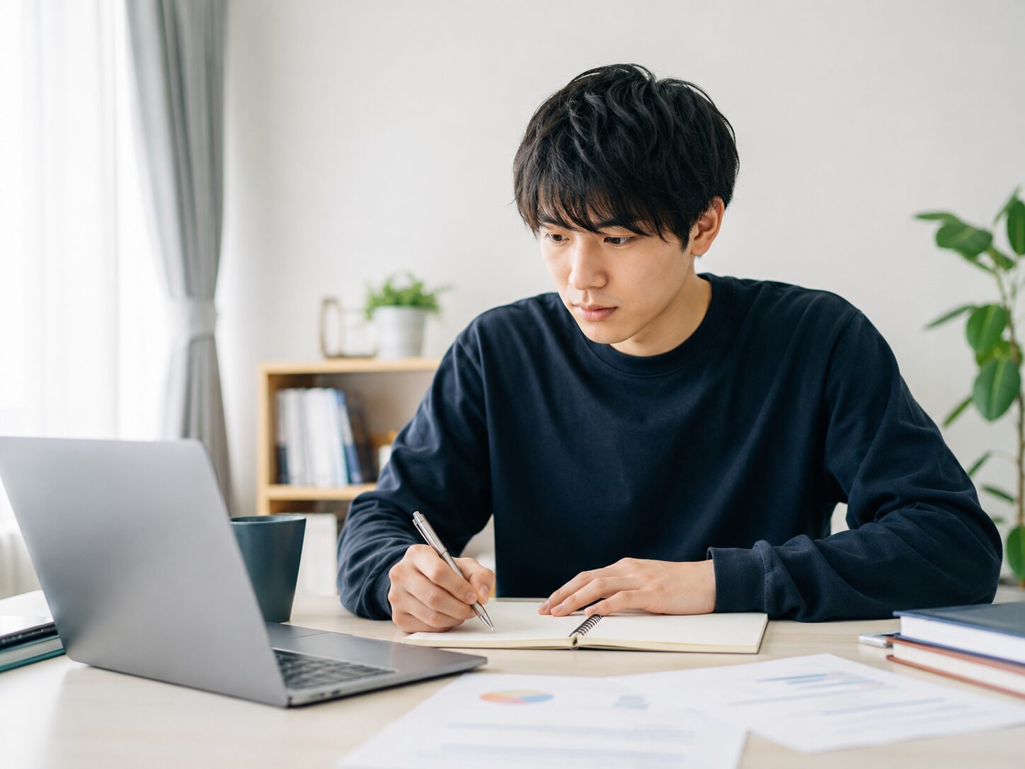 フリーターから正社員就職の準備を進める様子