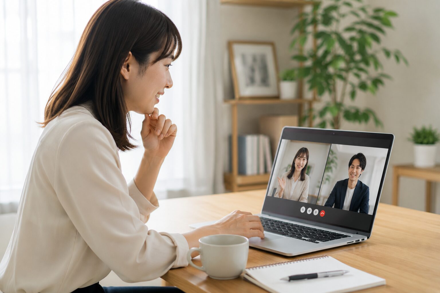 地域店舗のSNS集客について相談する担当者