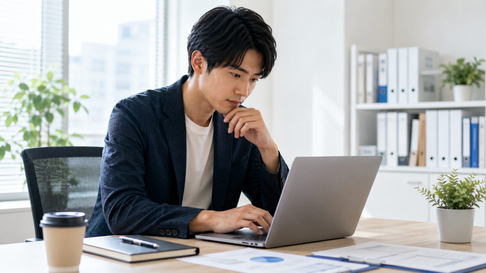 AIで見積書作成と金額確認を行う営業担当者