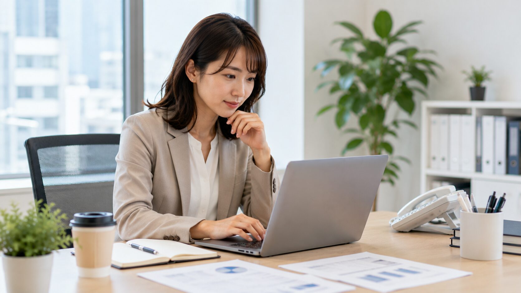 AIで議事録要約と決定事項を整理する担当者