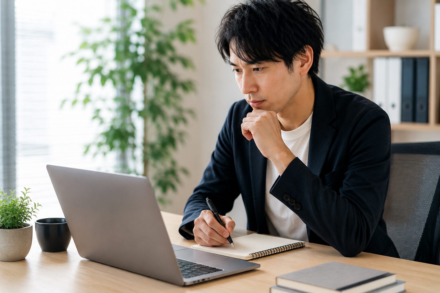 AIが作成したブログ記事の下書きを画面で確認する運営者