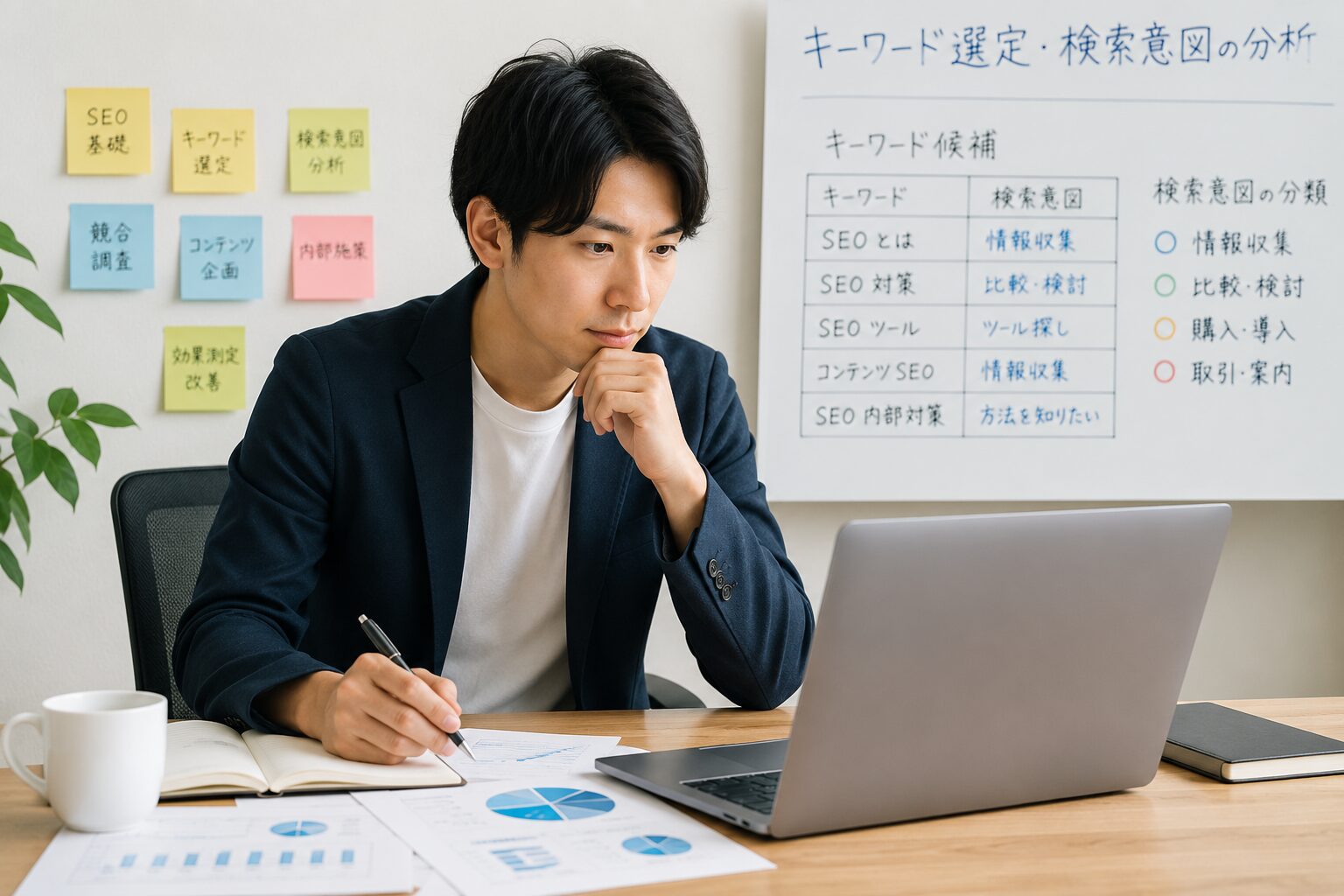 キーワードと検索意図を分析するWeb担当者