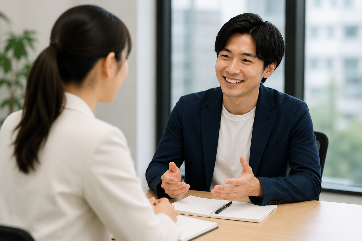 スパルタ英会話のコーチング内容を相談する様子