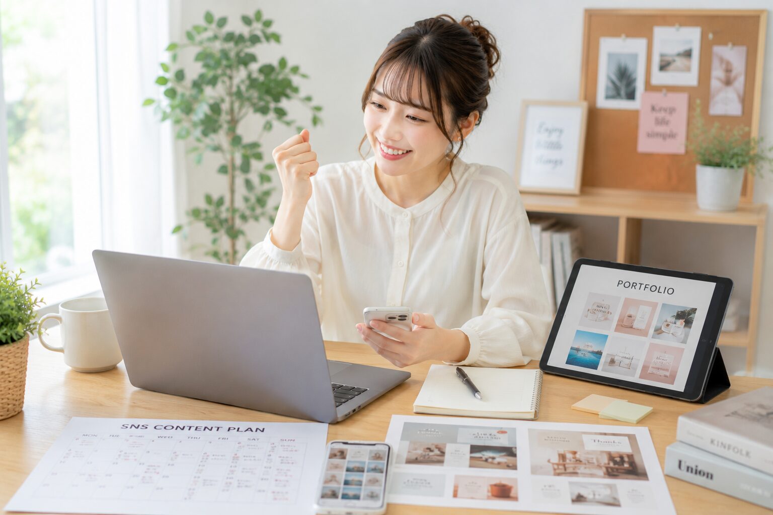 学んだSNSスキルを在宅ワークや副業に活かす女性