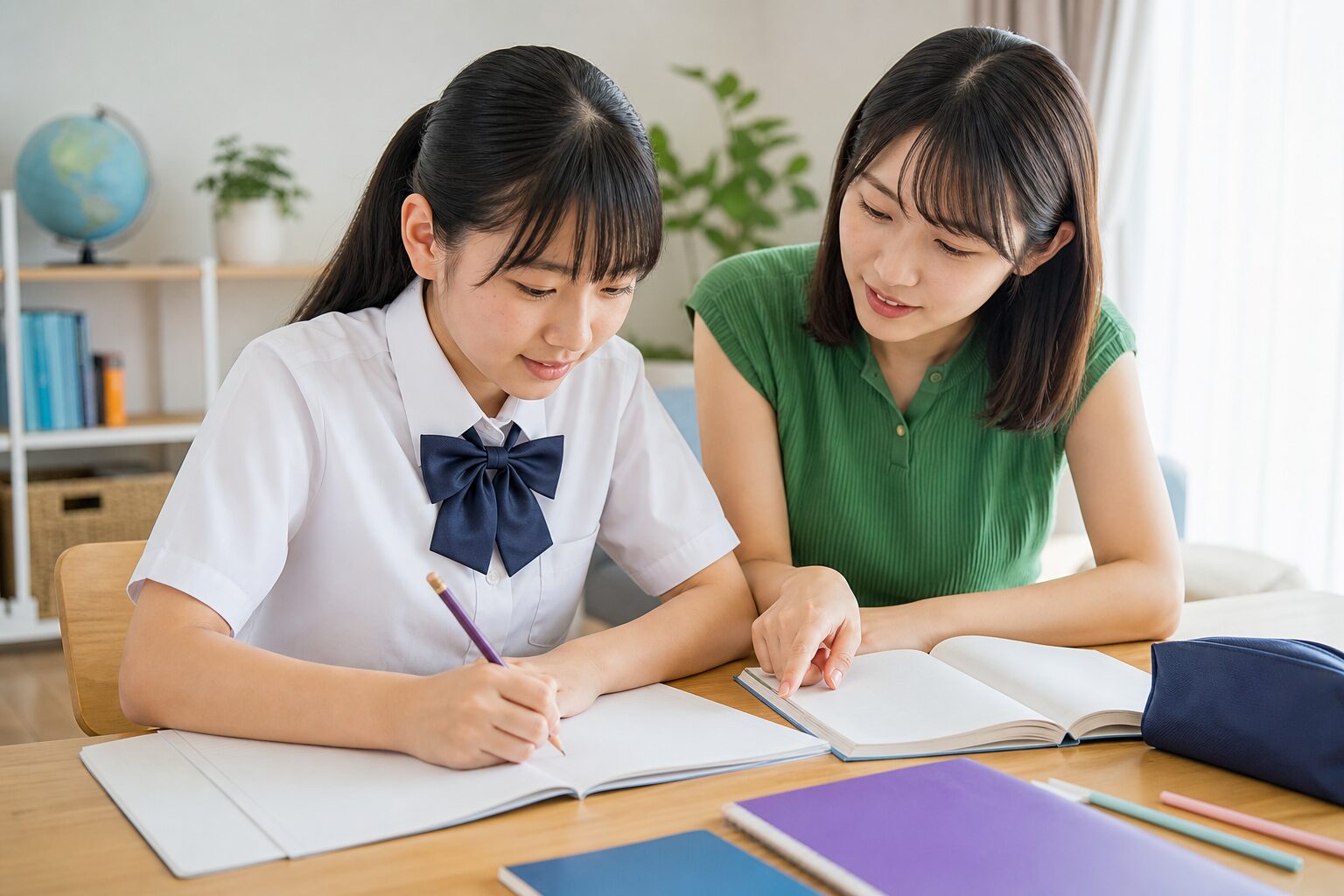 自分に合う勉強方法を身につける中学生