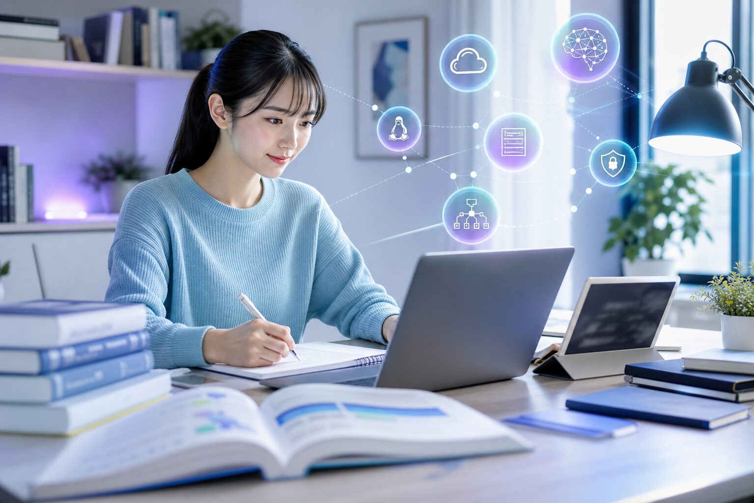 ITの基礎から学習内容を整理して学ぶ受講者