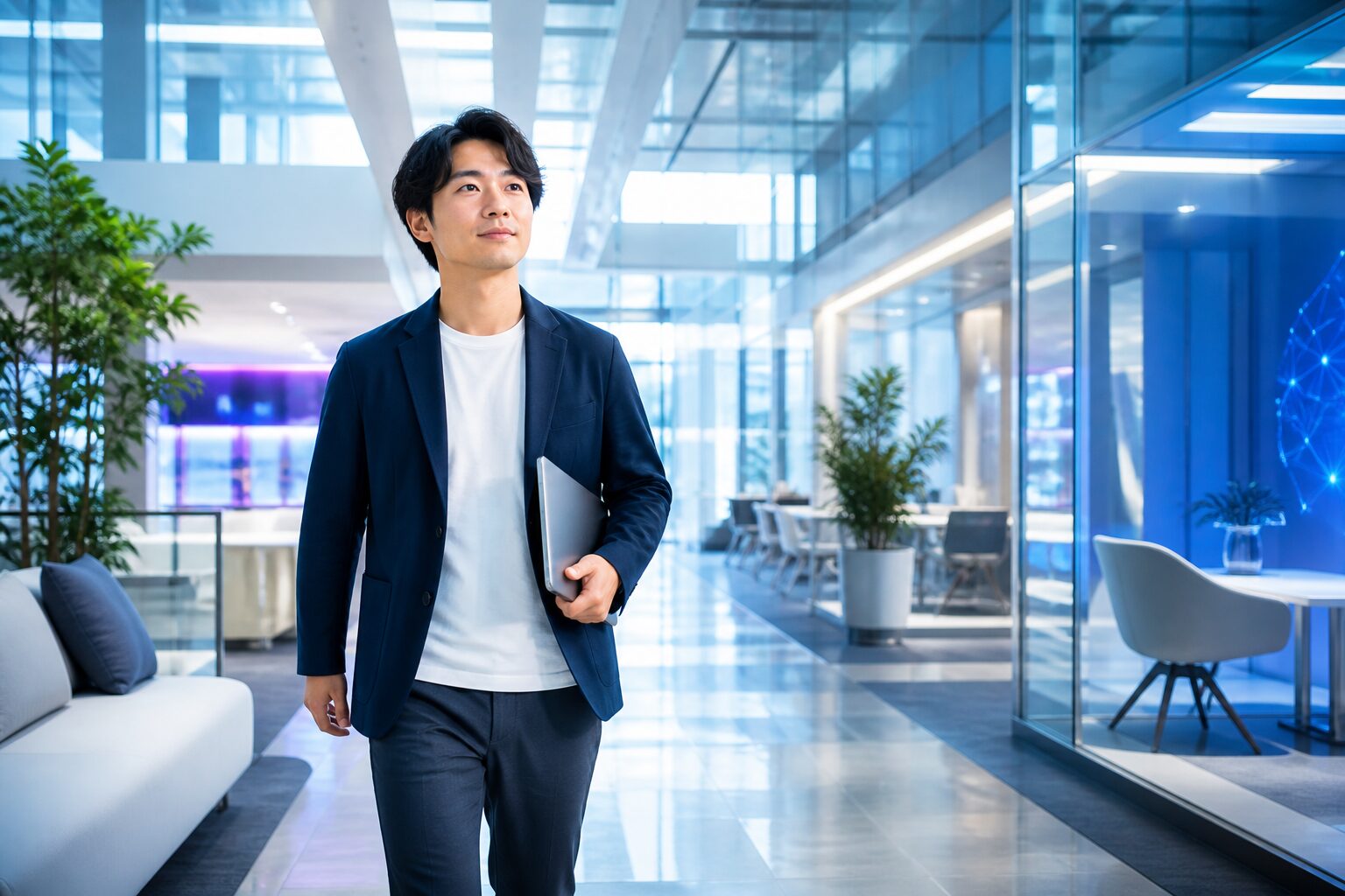 ITを学び将来のキャリアを考える若手ビジネスパーソン